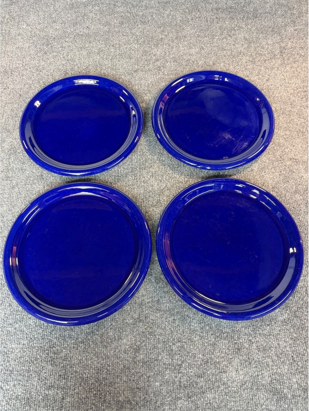 Crown Corning Italy blue 11" plate Set of 4